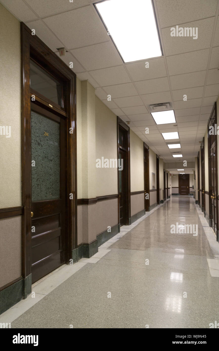 Flur im Century Station Federal Building und Postal Station in Raleigh, North Carolina, USA Stockfoto