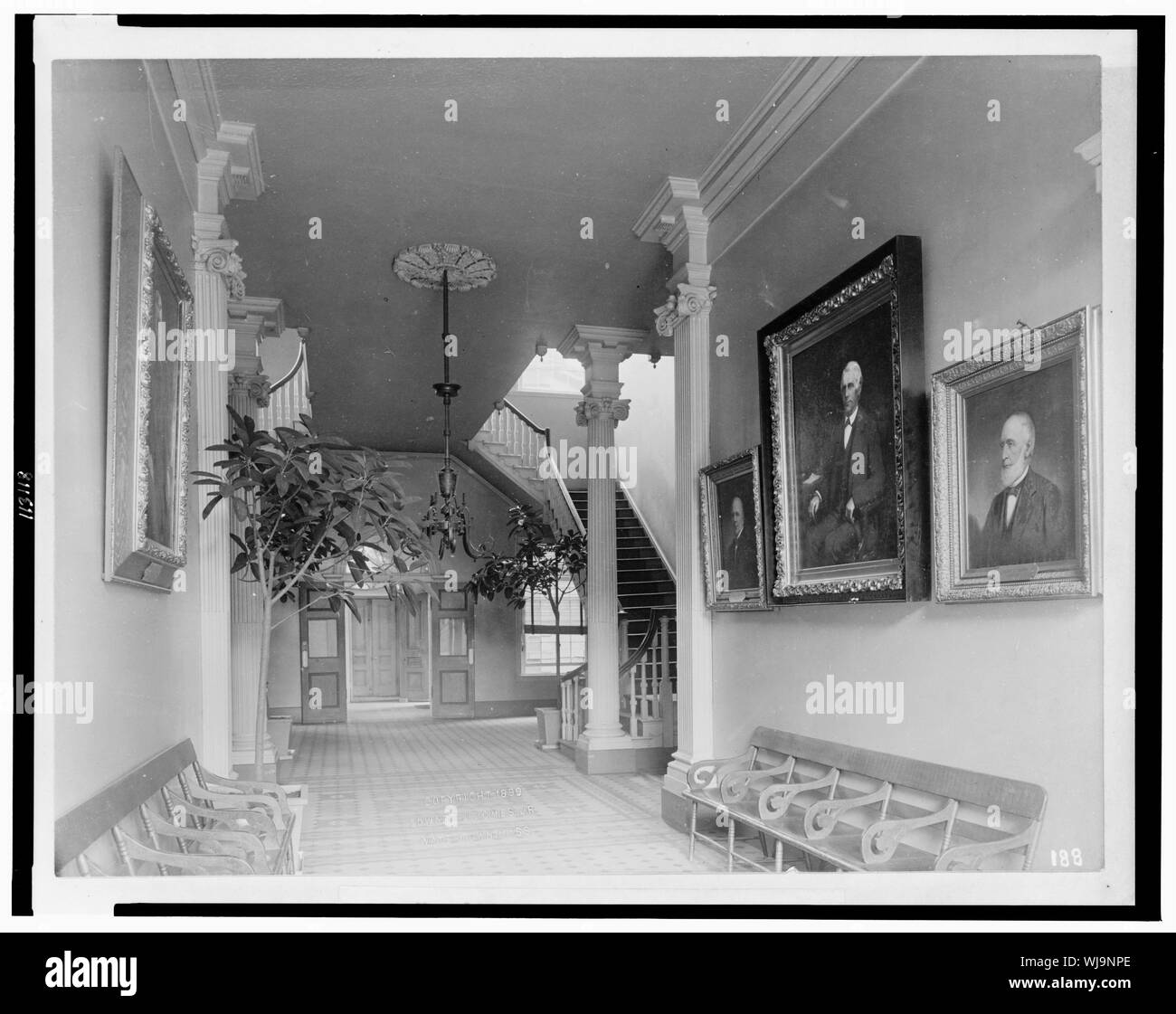 Flur in Pennsylvania Hospital, Philadelphia Stockfoto