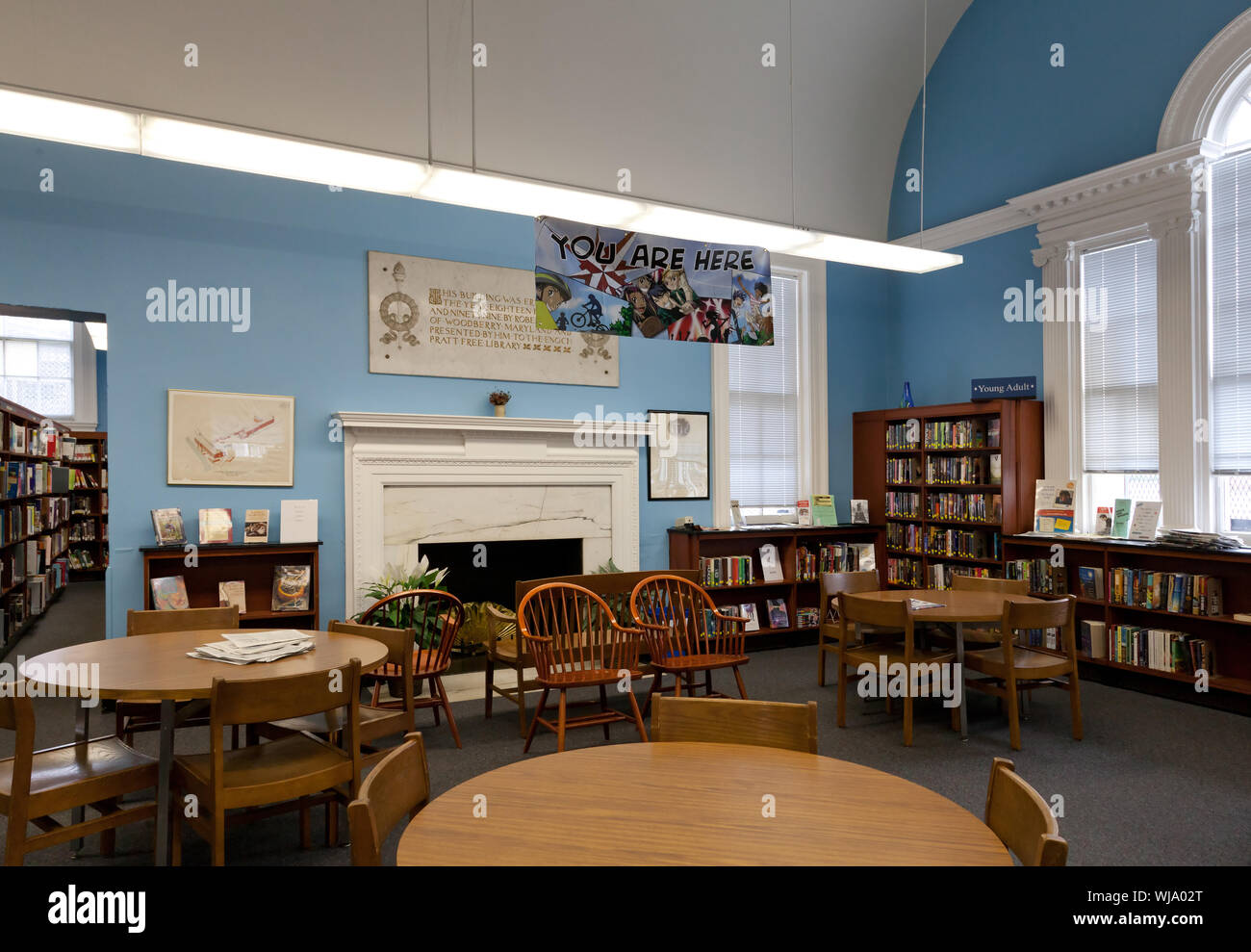 Hampden Niederlassung Bibliothek, Baltimore, Maryland Stockfoto