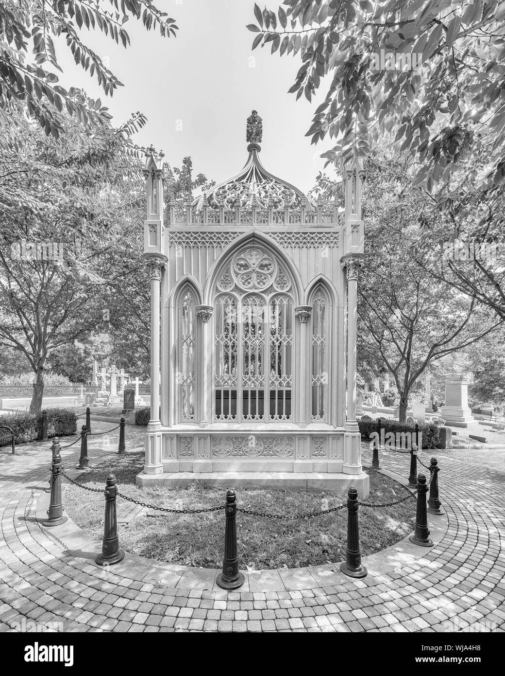 Präsident James Monroe's Tomb, "Birdcage", in Hollywood Cemetery in Richmond, Virginia bekannt Stockfoto