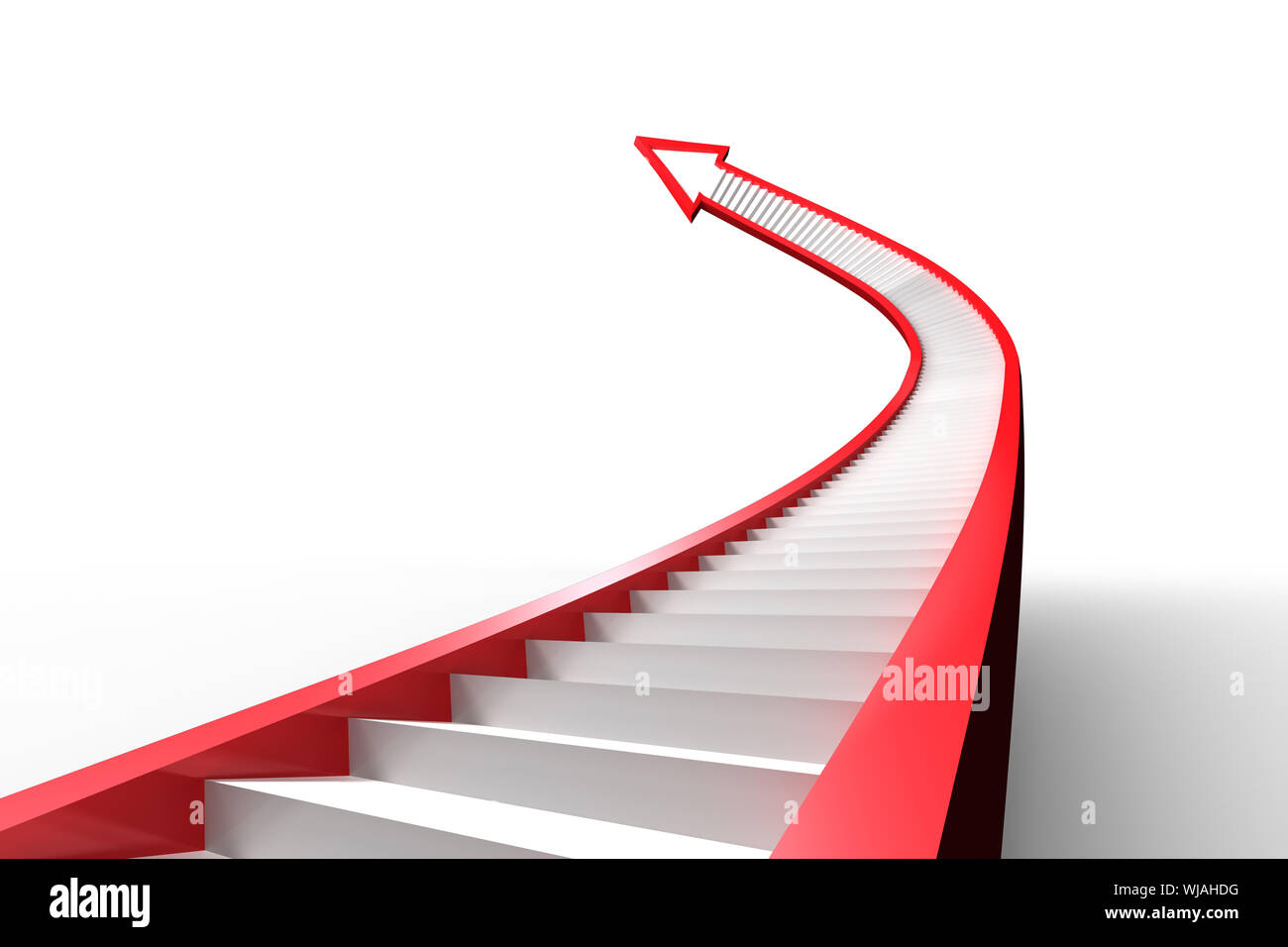 Rote Stufen Pfeilgrafik Stockfoto