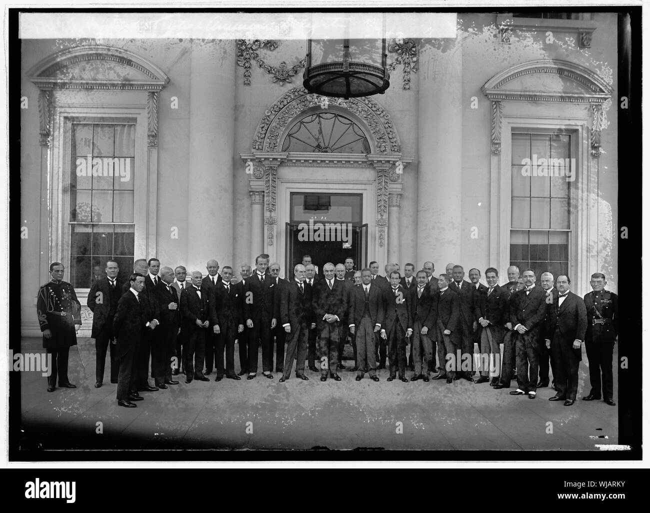 Harding & zentrale amerikanische Delegierte, 12/4/22. Stockfoto