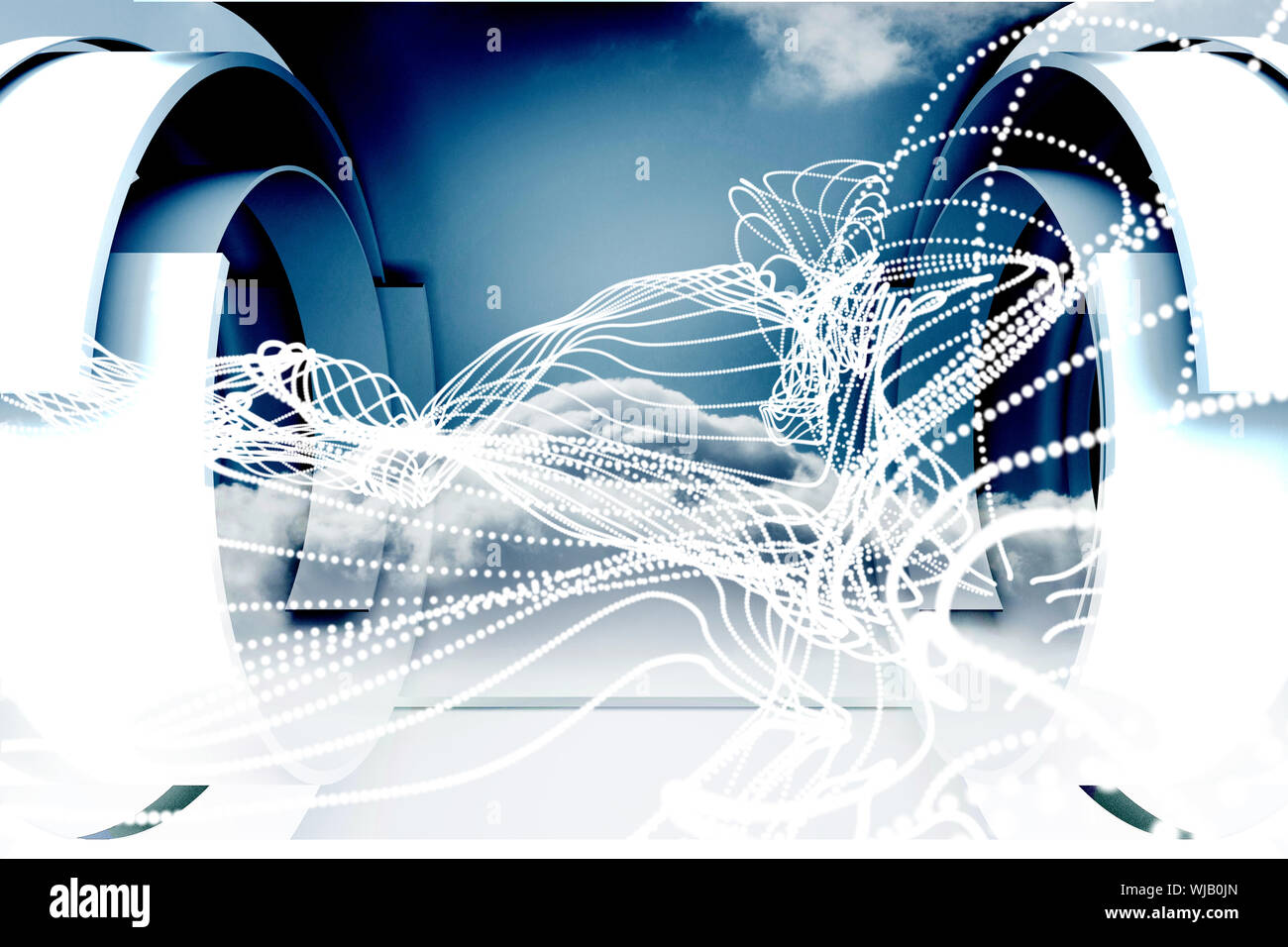 Abstrakte Design in weiß Stockfoto