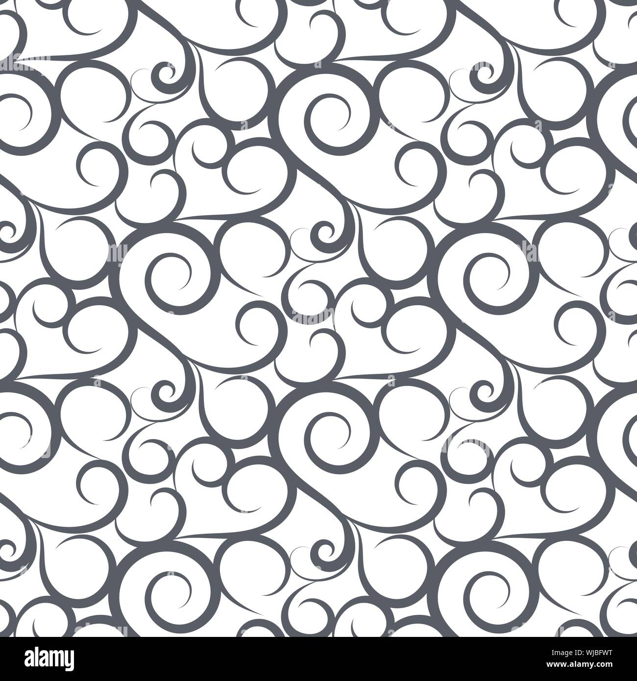 Abstrakte runde Hintergrund. Schwarz nahtlose Muster Stock Vektor