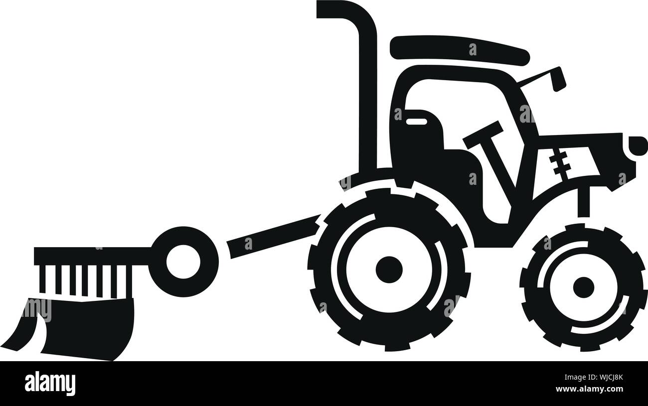 Kleine farm Symbol Schlepper. Einfache Abbildung der kleinen Farm Traktor vektor Symbol für Web Design auf weißem Hintergrund Stock Vektor