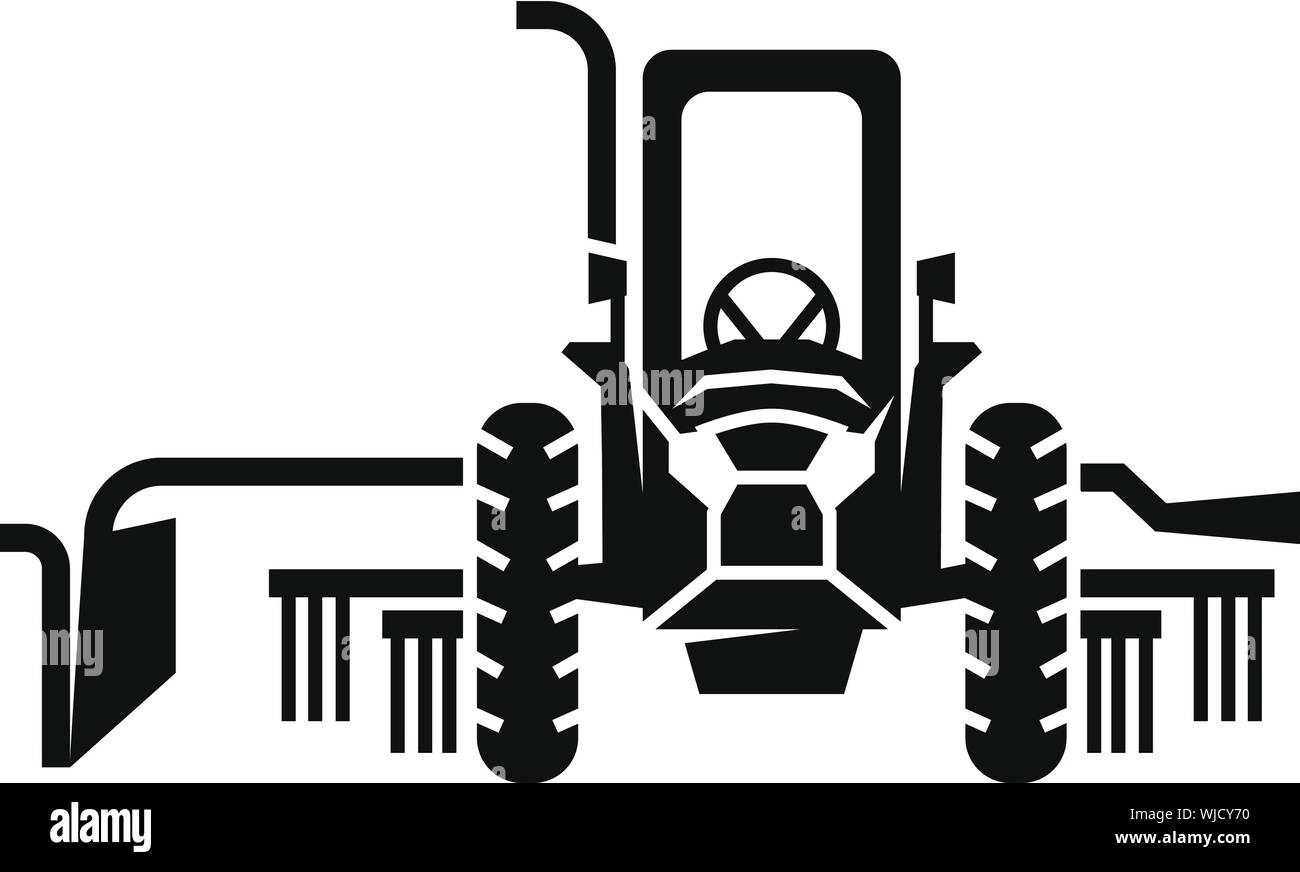 Vorderen Traktor Symbol. Einfache Abbildung der vorderen Traktor vektor Symbol für Web Design auf weißem Hintergrund Stock Vektor