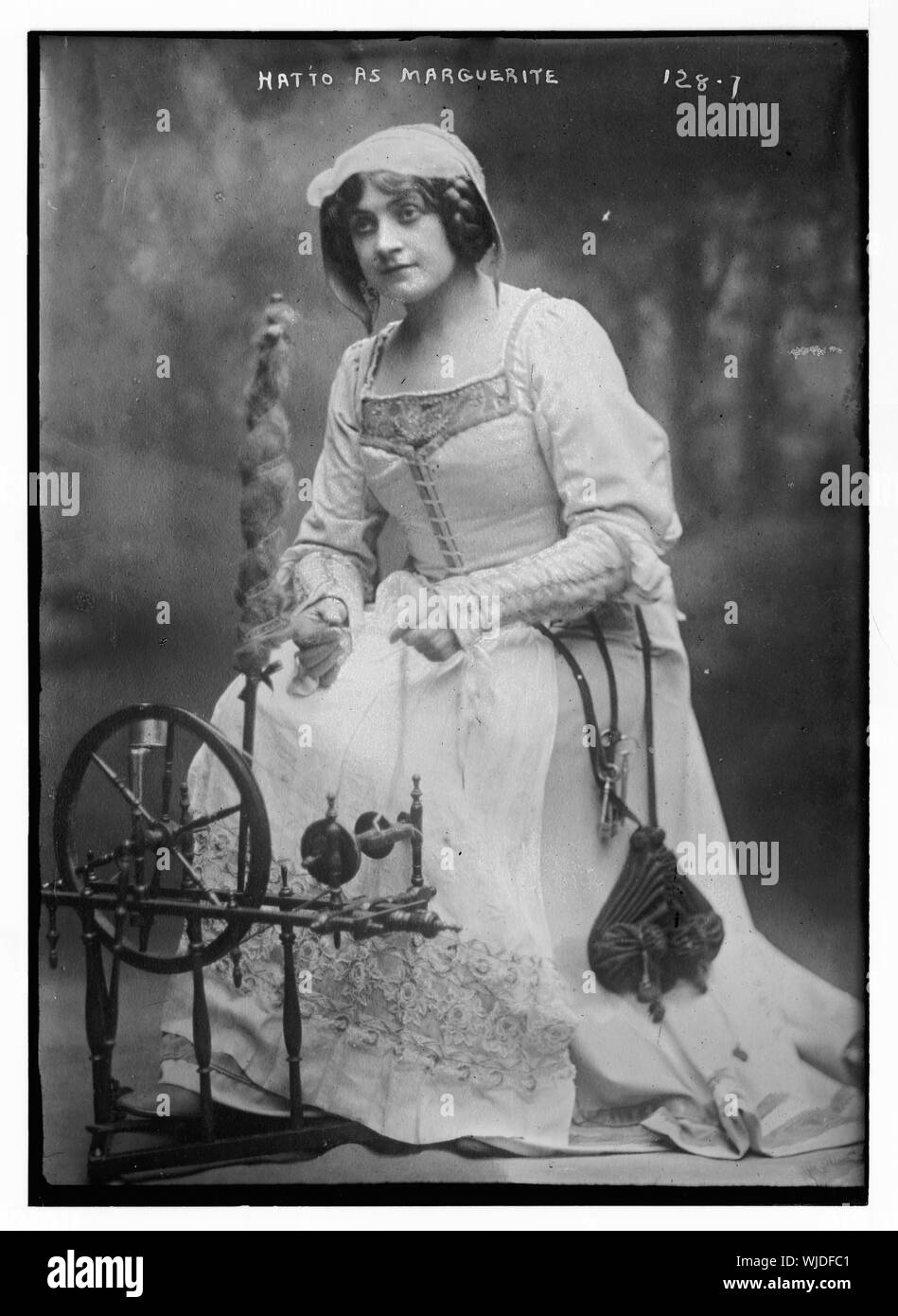 Hatto als Marguerite, auf das sich drehende Rad Stockfoto