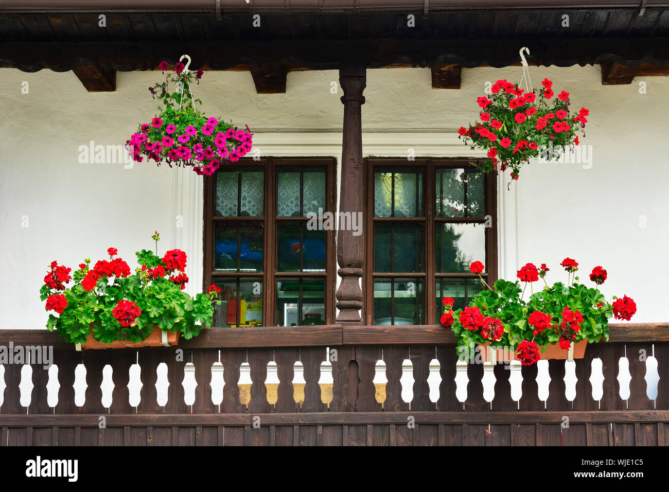 Traditionelles Bauernhaus in Rumänien. ASTRA Museum der traditionellen Folk Zivilisation, ein Freilichtmuseum außerhalb Sibiu, Siebenbürgen. Rumänien Stockfoto