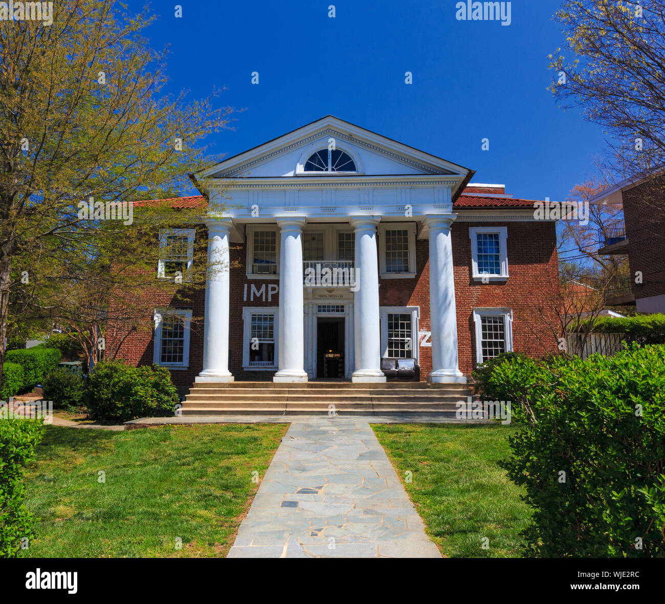 CHARLOTTESVILLE, VA, USA - 14. April: Theta Delta Chi am 14. April 2015 an der Universität von Virginia in Charlottesville, Virginia. Stockfoto