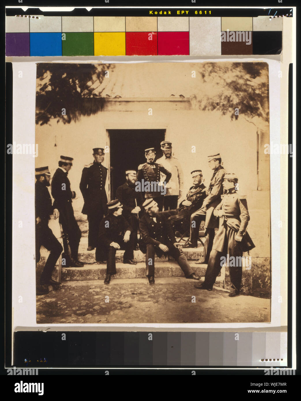 Hauptsitz Mitarbeiter: 1) Oberst Vico; 2) der Frau Abgeordneten Leicester Curzon, 3) Herrn Burghersh; 4) Ordentlich; 5) zählen Revel; 6) Herrn Calvert Interpreter; 7) Oberst Poulett Somerset; 8) Oberst A. Hardinge; 9) Dr. Prendergast; 10) Commander Maxse; 11) Oberst Kingcote Stockfoto