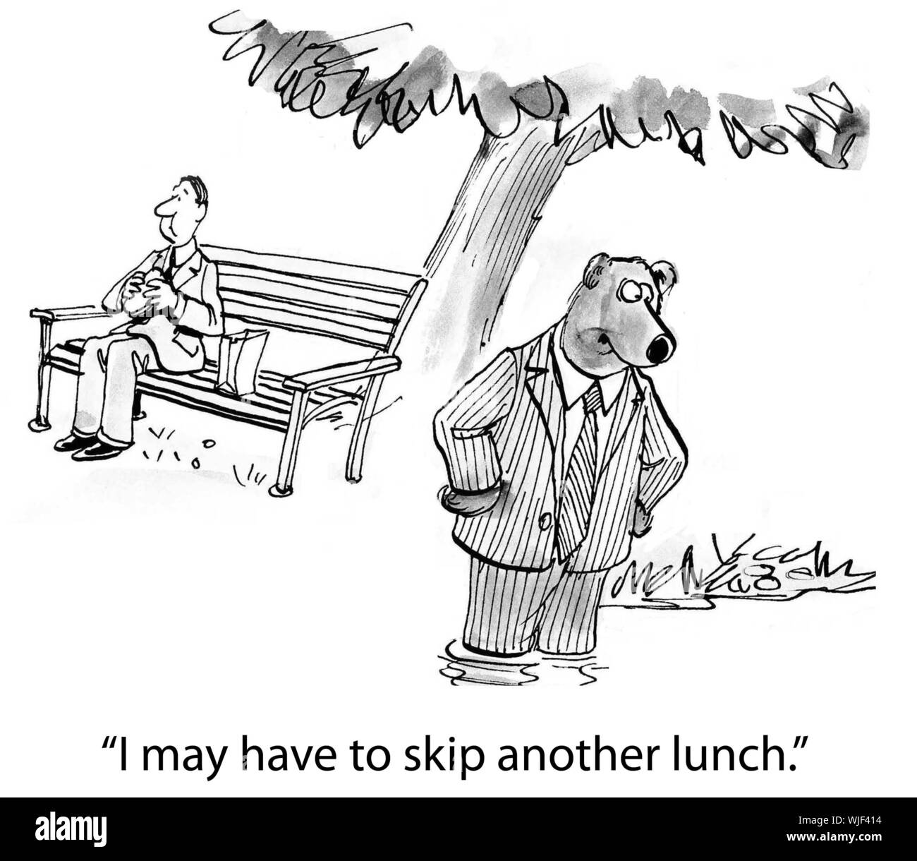 "Ich kann ein anderes Mittagessen zu überspringen." Stockfoto