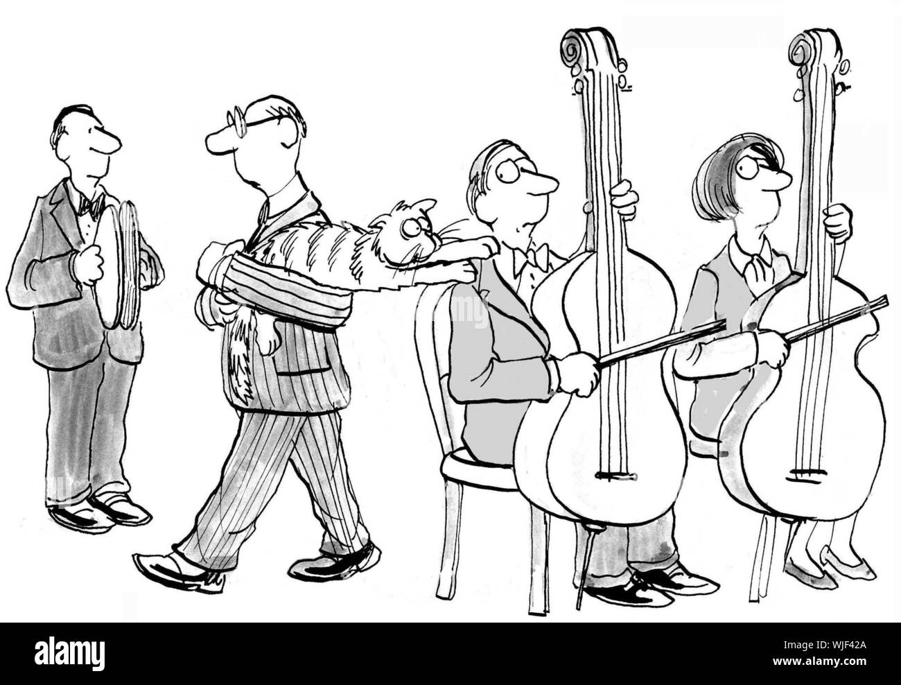 Katze spielt Stockfoto