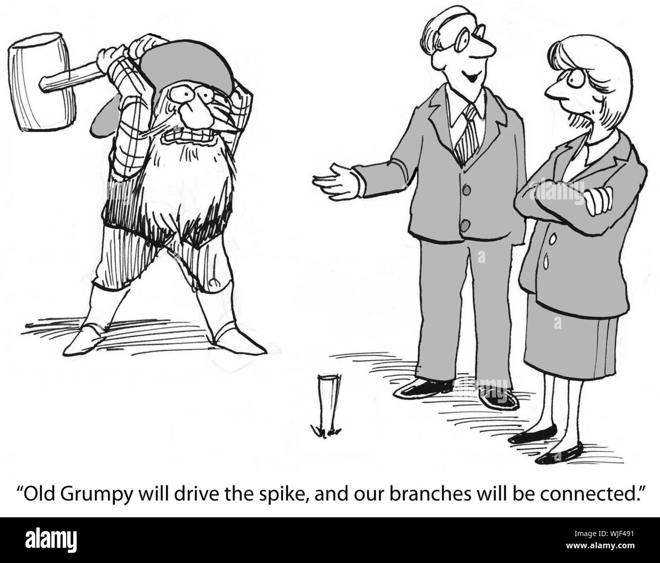 'Old Grumpy fahren die Spike, und die Zweige werden' angeschlossen werden. Stockfoto