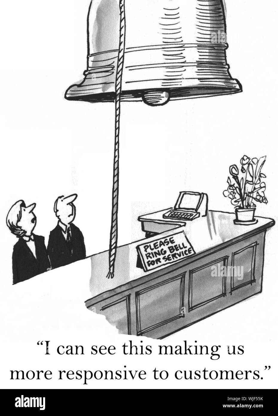 "Dies sollte uns besser 'Bell machen Stockfoto