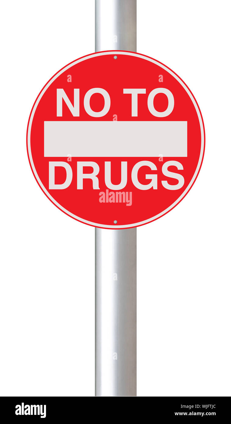 Nein zu Drogen Stockfoto