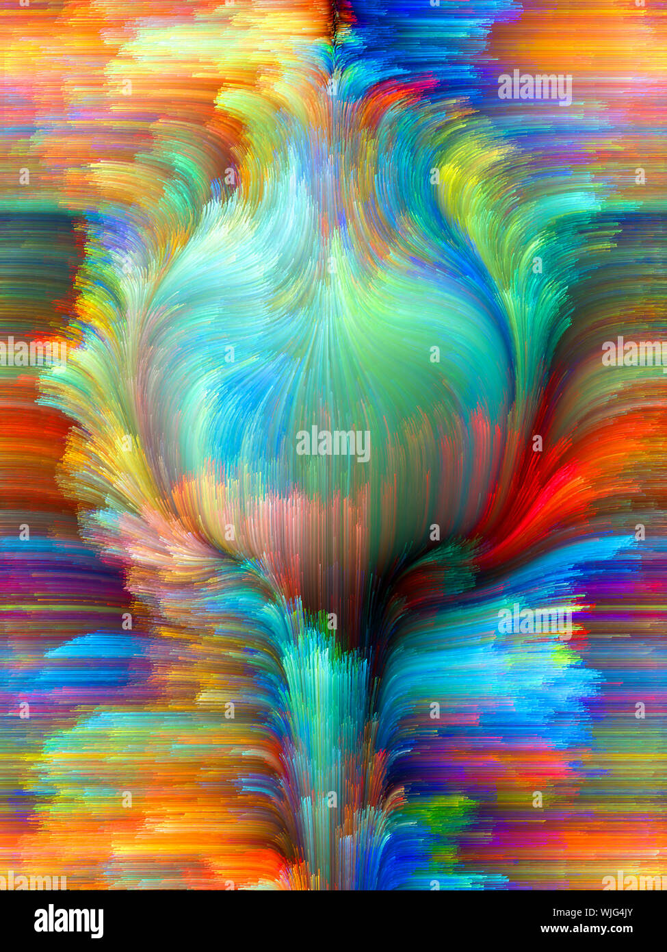 Farben In Bloom Serie. Zusammensetzung der Fraktale Farbe Texturen zum Thema Phantasie, Kreativität und design Stockfoto