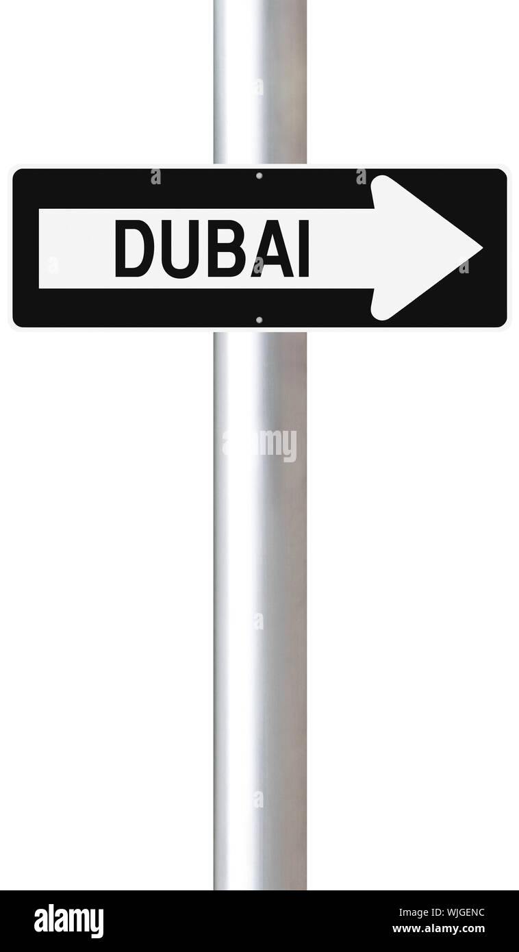 Auf diese Weise nach Dubai Stockfoto