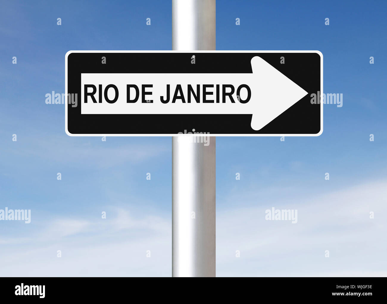 Dieser Weg nach Rio Stockfoto