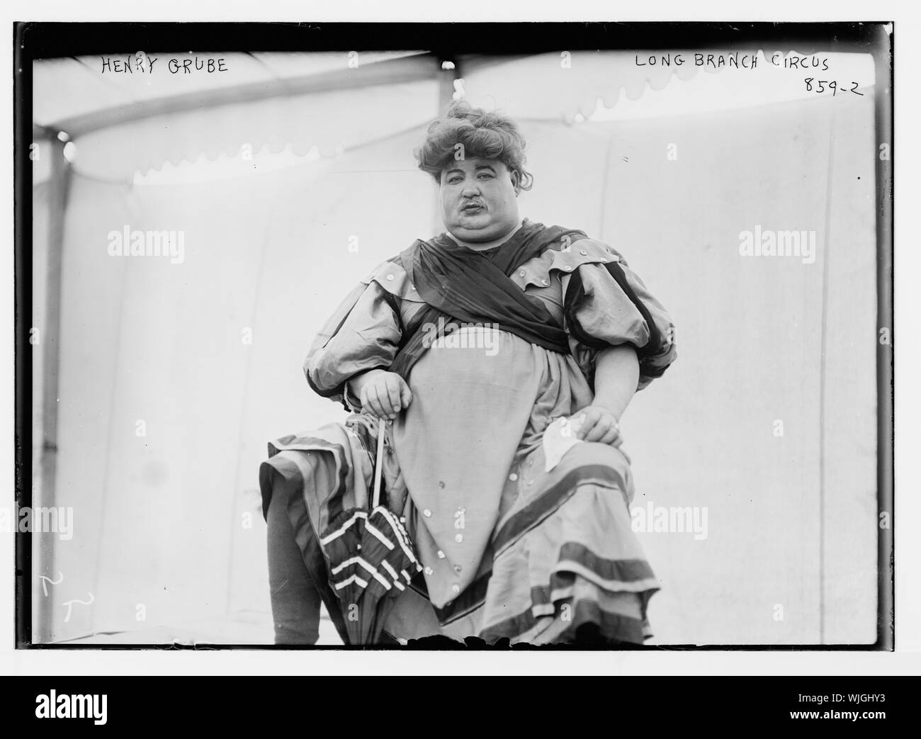 Henry Grube, kostümierte, Gesellschaft, Zirkus, Long Branch Stockfoto