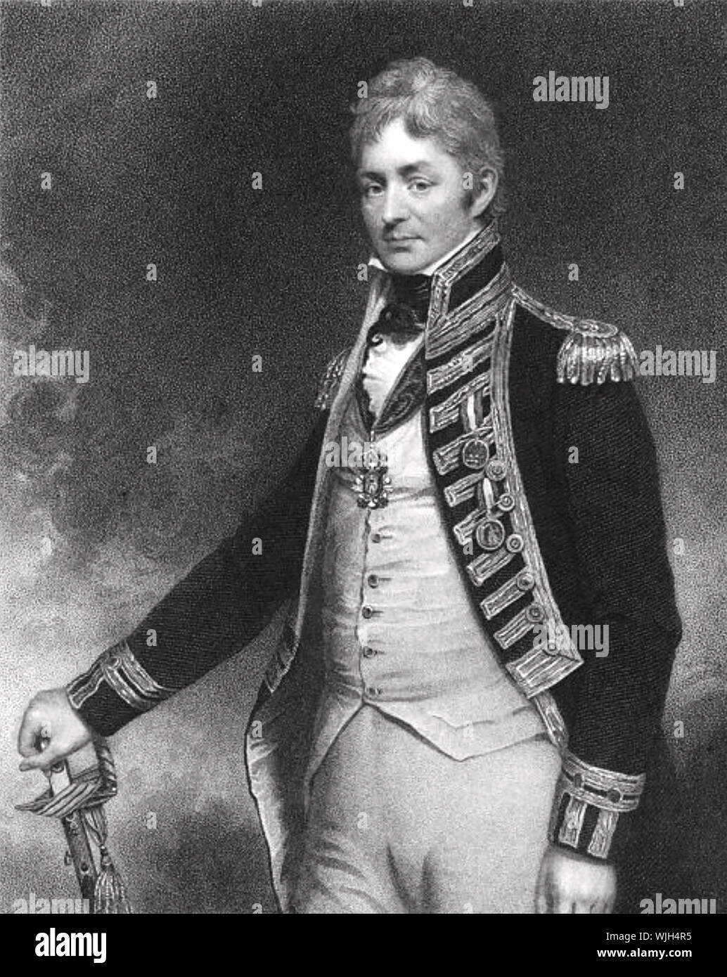 THOMAS TROUTBRIDGE (c) 1758-1807 Royal Navy Officer als Konteradmiral 1805 Stockfoto