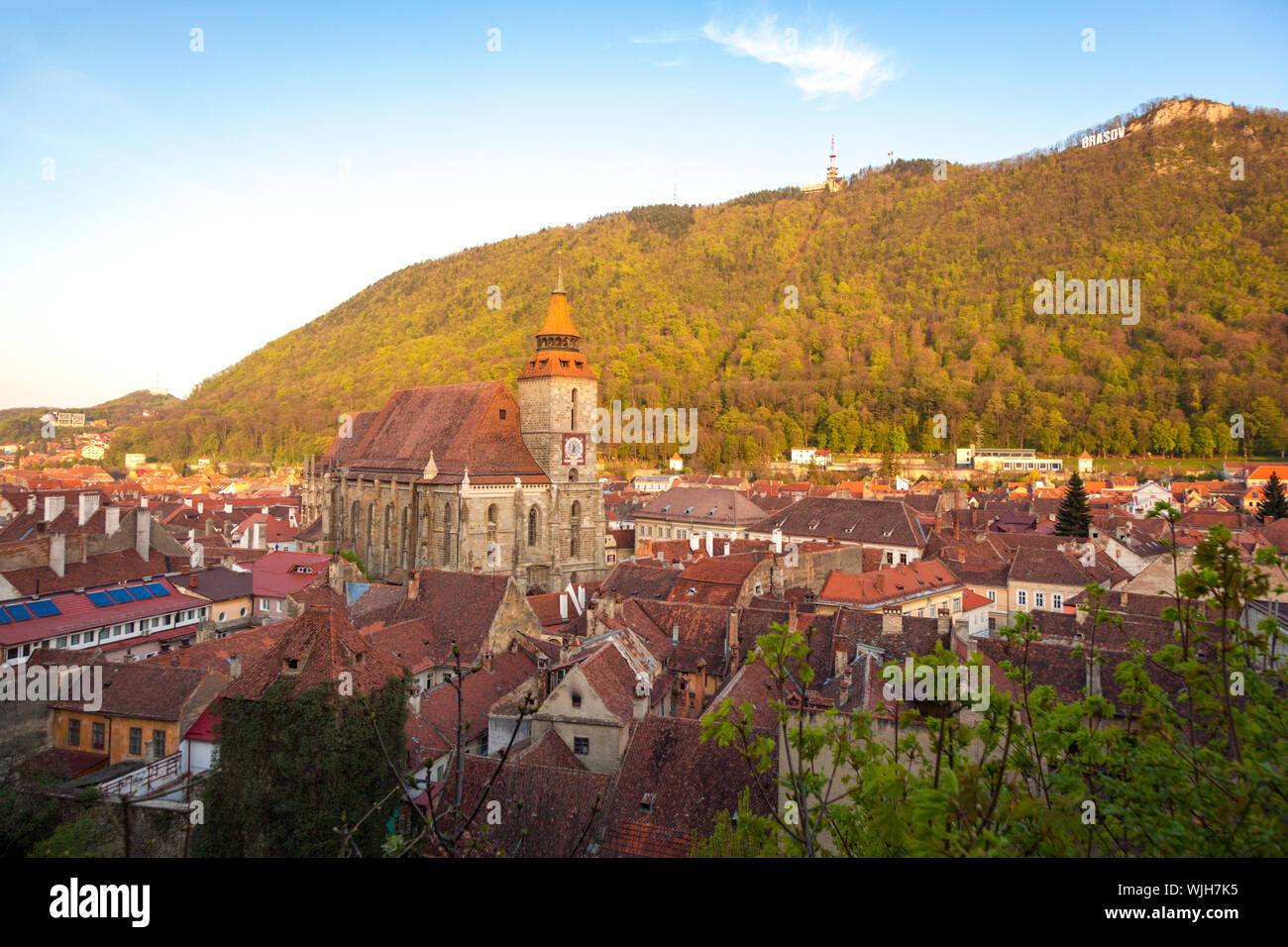 Die Schwarze Kirche in Brasov. , Brasov, Brasov, Rumänien. Stockfoto Die Schwarze Kirche in Brasov. , Brasov, Brasov, Rumänien. Stockfoto