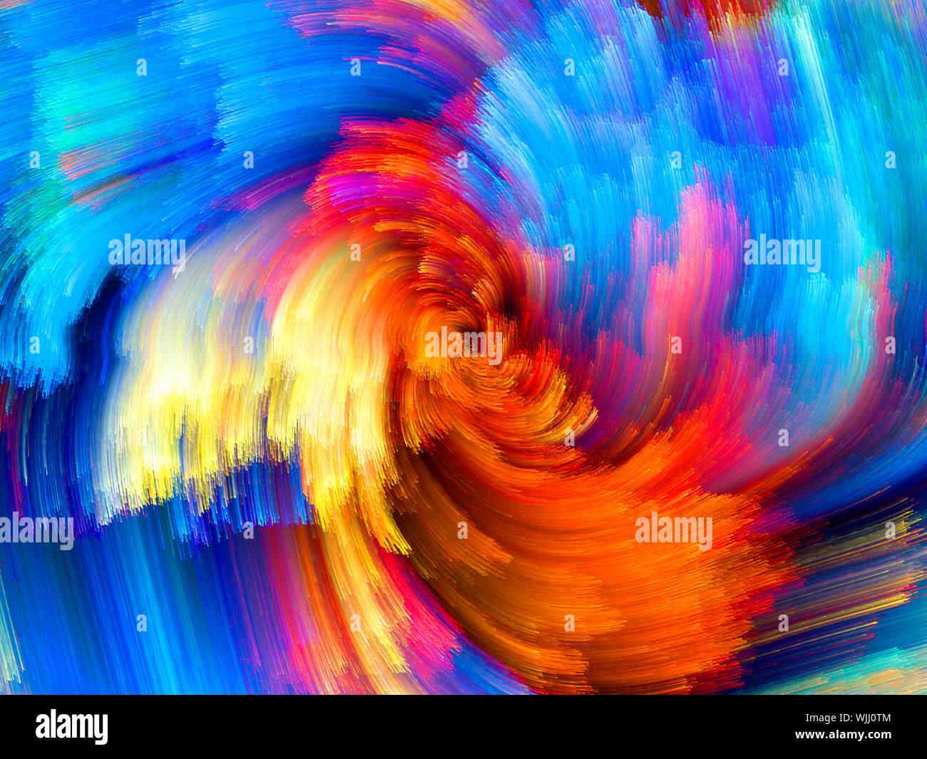 Farben In Bloom Serie. Anordnung der Fraktale Farbe Texturen zum Thema Phantasie, Kreativität und design Stockfoto