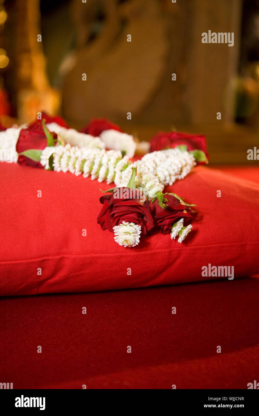 Indische Hochzeit Blume Girlande Stockfotografie Alamy