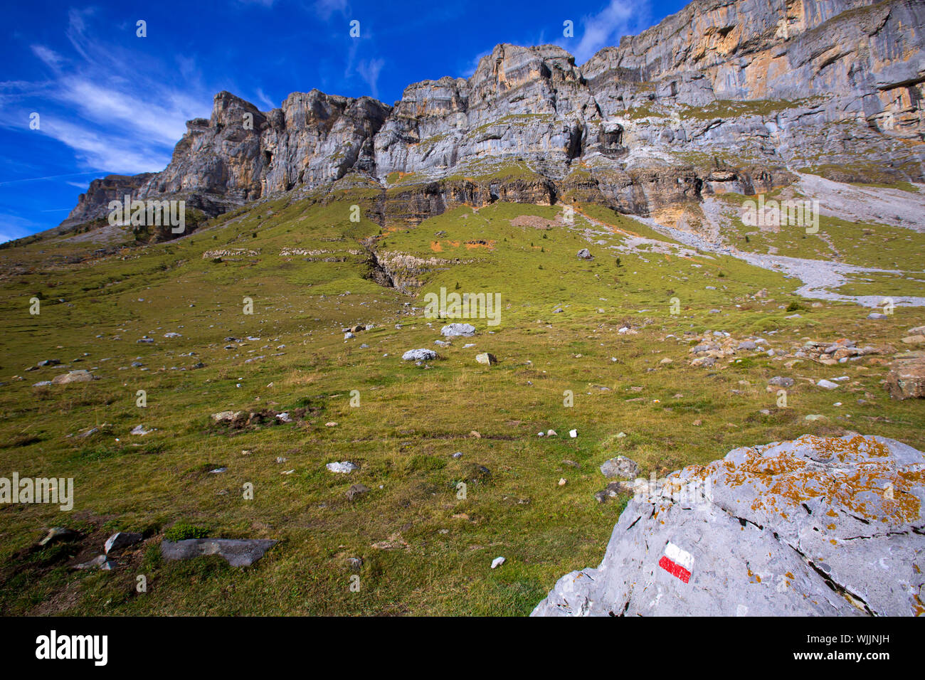 Circo de Soaso Monte Perdido im Ordesa-Tal bei Huesca Aragon Pyrenäen Spanien Stockfoto