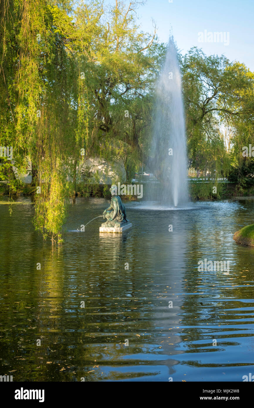 Erholungspark am Messegelände in Wels, Oberösterreich Stockfoto