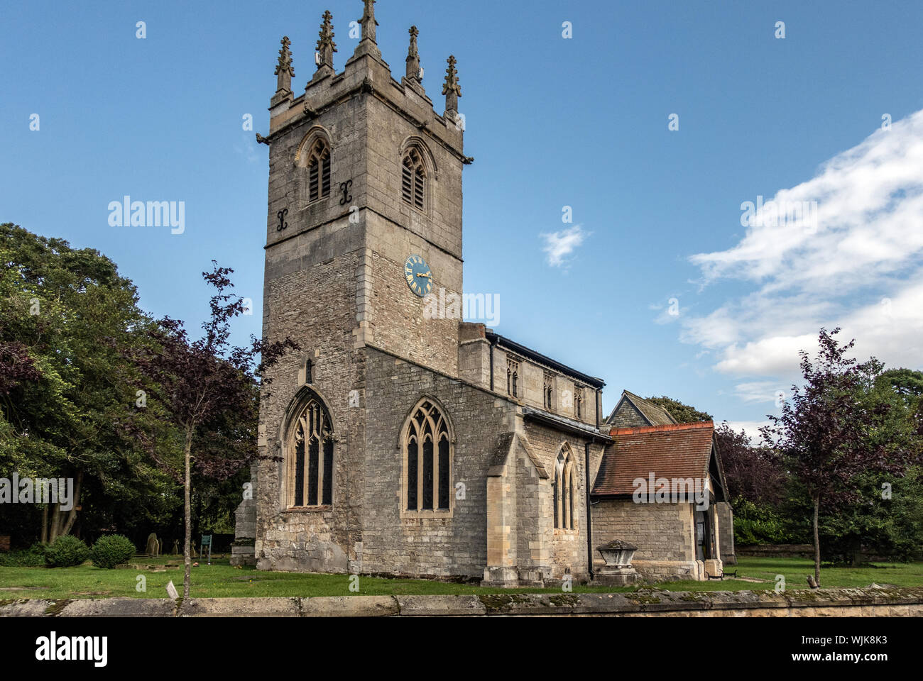 Die Außenseite des St. Peter's Kirche, Clayworth, Retford, Nottinghamshire Stockfoto