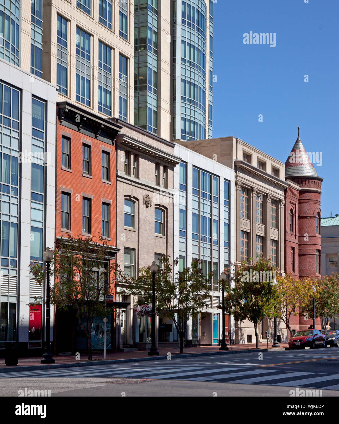 Historische Gebäude in der Nähe der Kreuzung von 6 und E St., NW, Washington, D.C Stockfoto