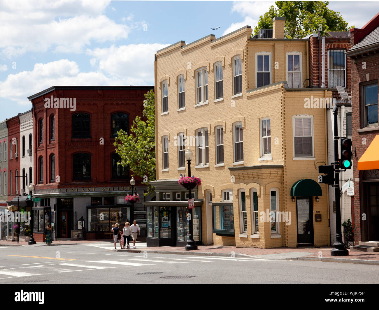 Historische Gebäude, Wisconsin Ave., NW, im Stadtteil Georgetown in Washington, D.C Stockfoto