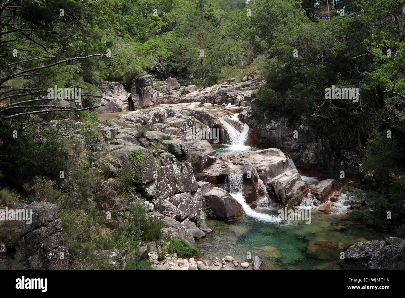 Wasserfall im Parque Nacional da peneda-geres, Portugal Stockfoto