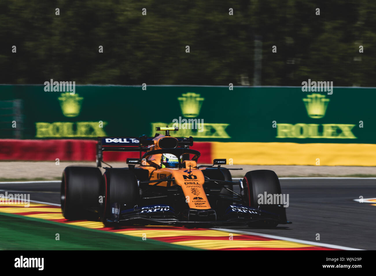 #4, Lando Norris, GBR, McLaren, in Aktion während des Grand Prix von Belgien in Spa Francorchamps Stockfoto