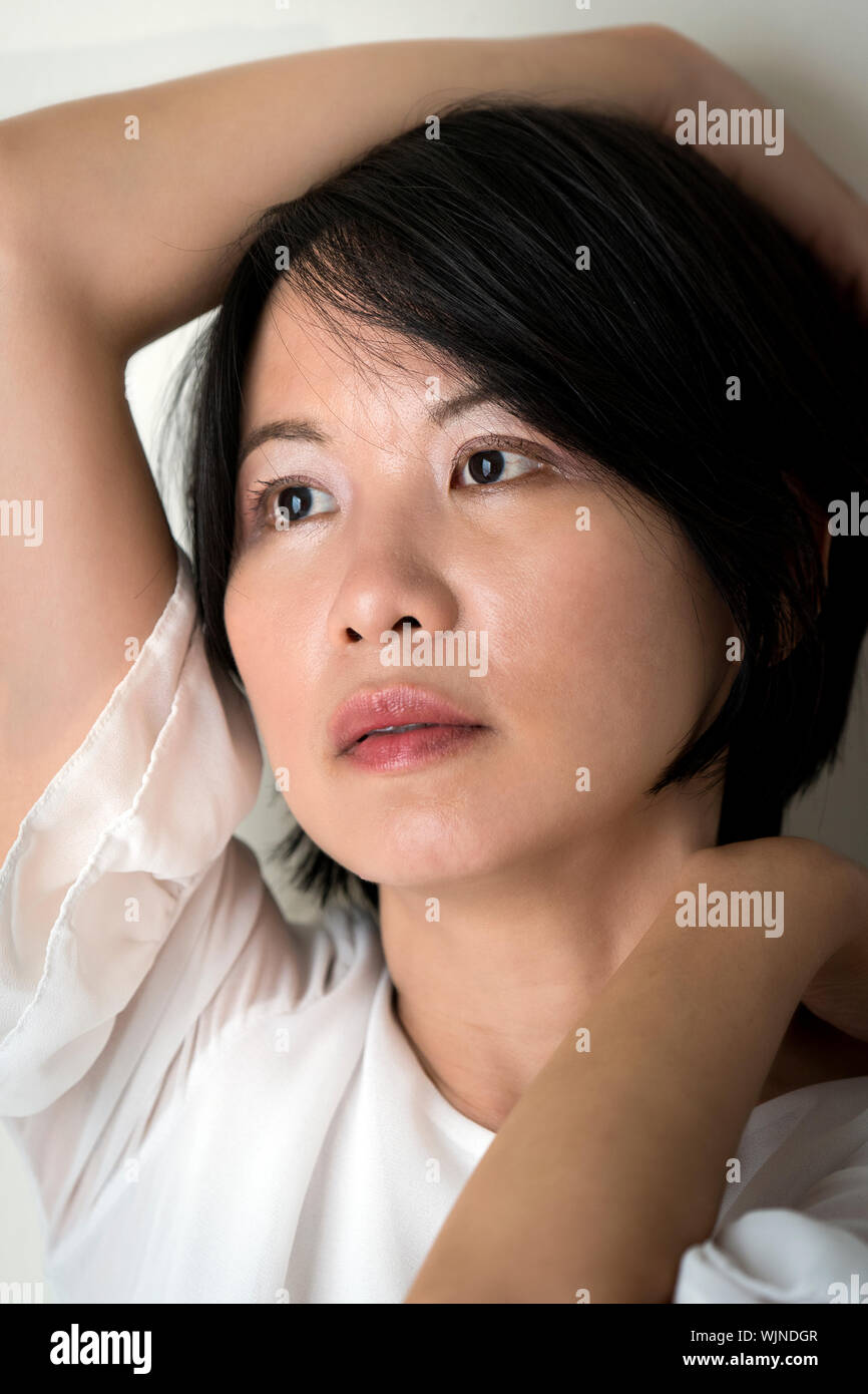 Porträt einer jungen asiatischen Frau Modell Stockfoto