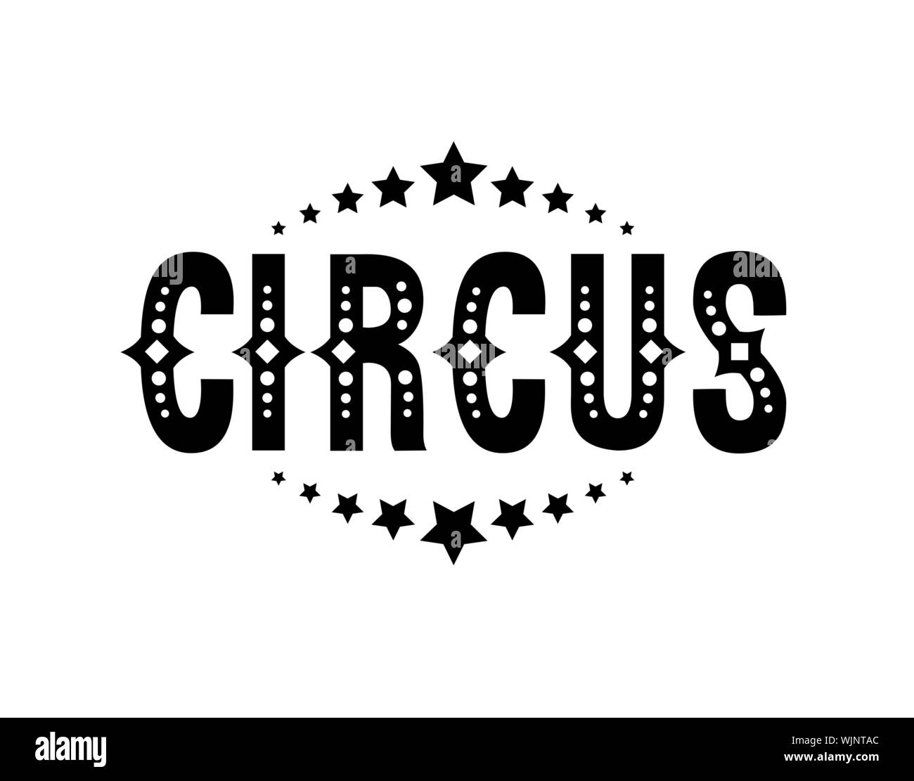 Zirkus grafische Zeichen. Ereignisse im Leben. Vektor logo Stock Vektor