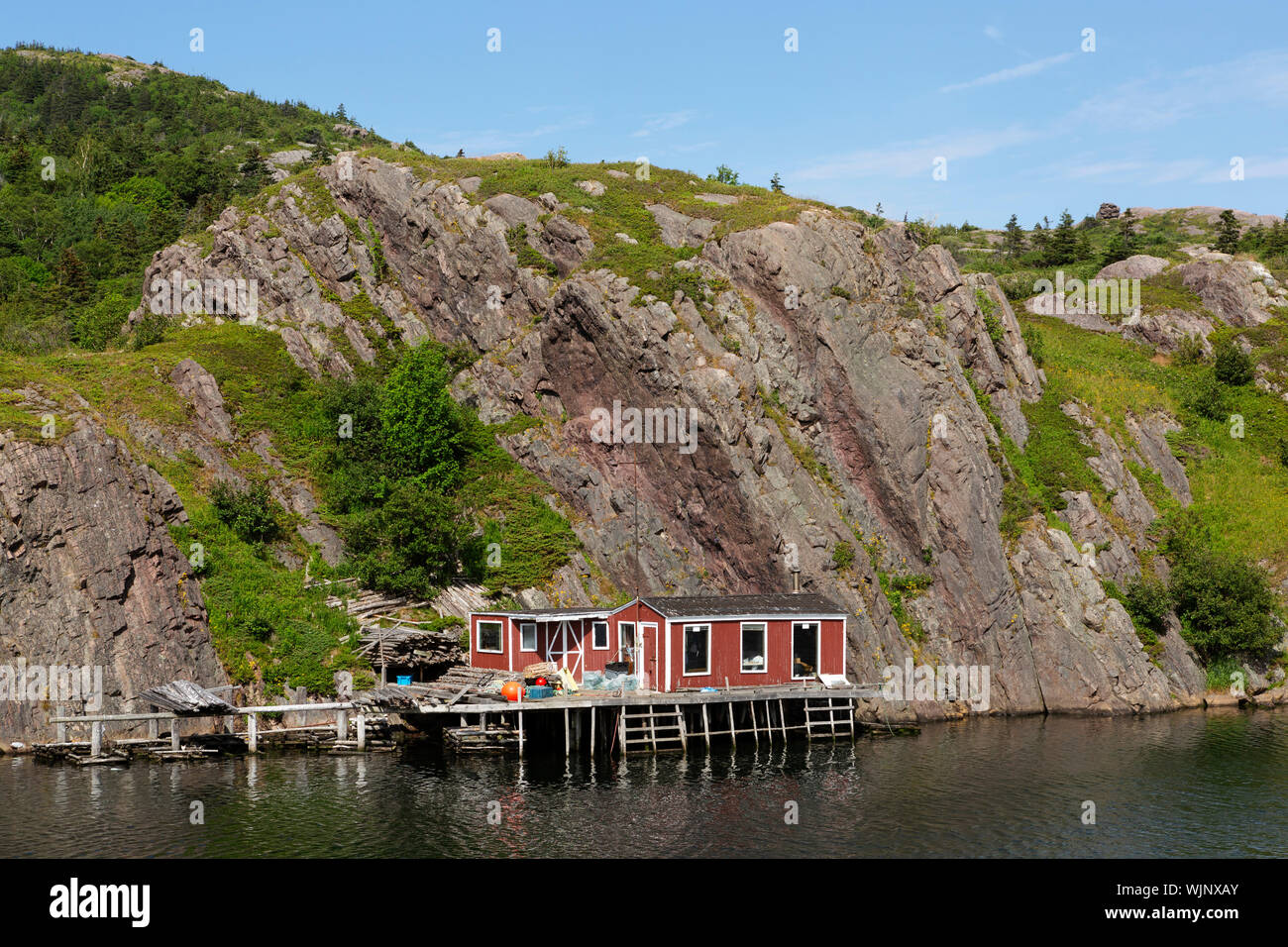 Quidi Vidi Hafen in Neufundland und Labrador, Kanada. Quidi Vidi Village ist ein Stadtteil von St. John's. Stockfoto