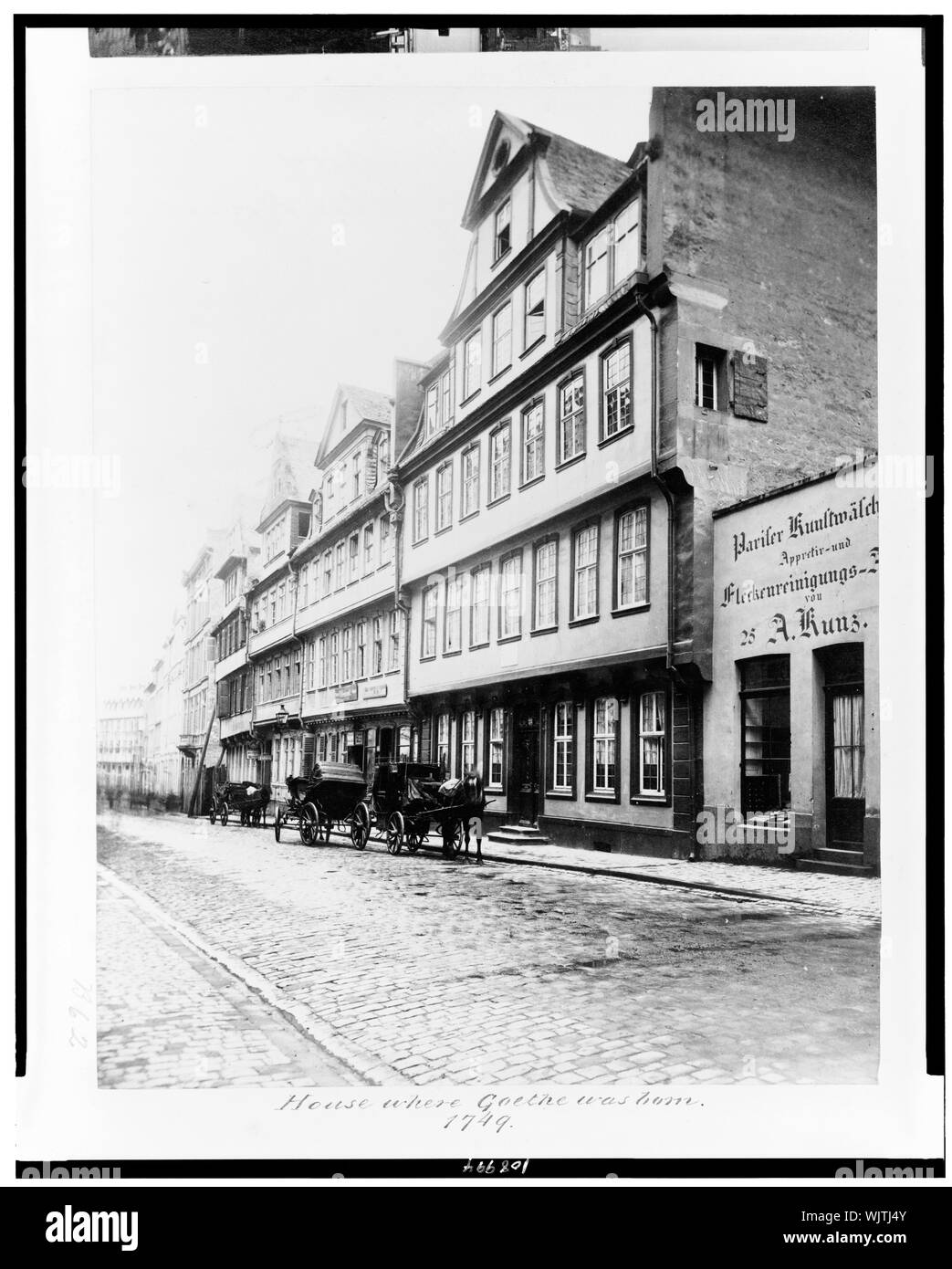 Haus, in dem Goethe geboren wurde, 1749 Stockfoto