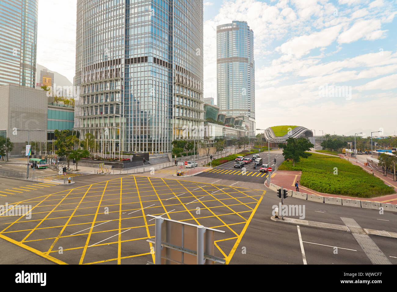 Hongkong, China - ca. Februar 2019: Hong Kong tagsüber. Stockfoto