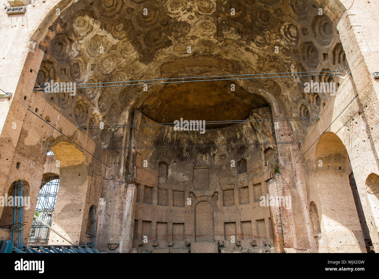 Detail der Basilika von Maxentius und Constantine im Forum Romanum in Rom Stockfoto