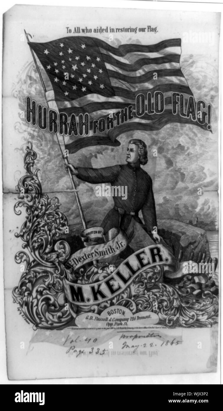 Hurra für die alte Flagge!, geschrieben von W. Dexter Smith, jr., Musik von M.Keller Stockfoto