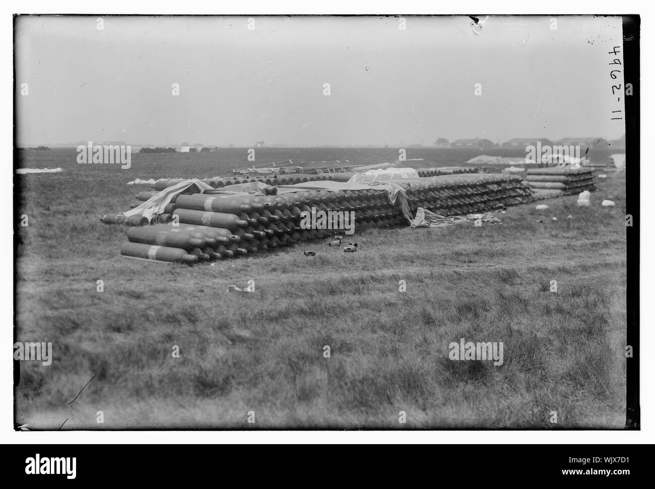 Wasserstoff Gas für das Britische Luftschiff R34, bei Roosevelt Field, in der Nähe von Mineola, Long Island, 1919 Stockfoto