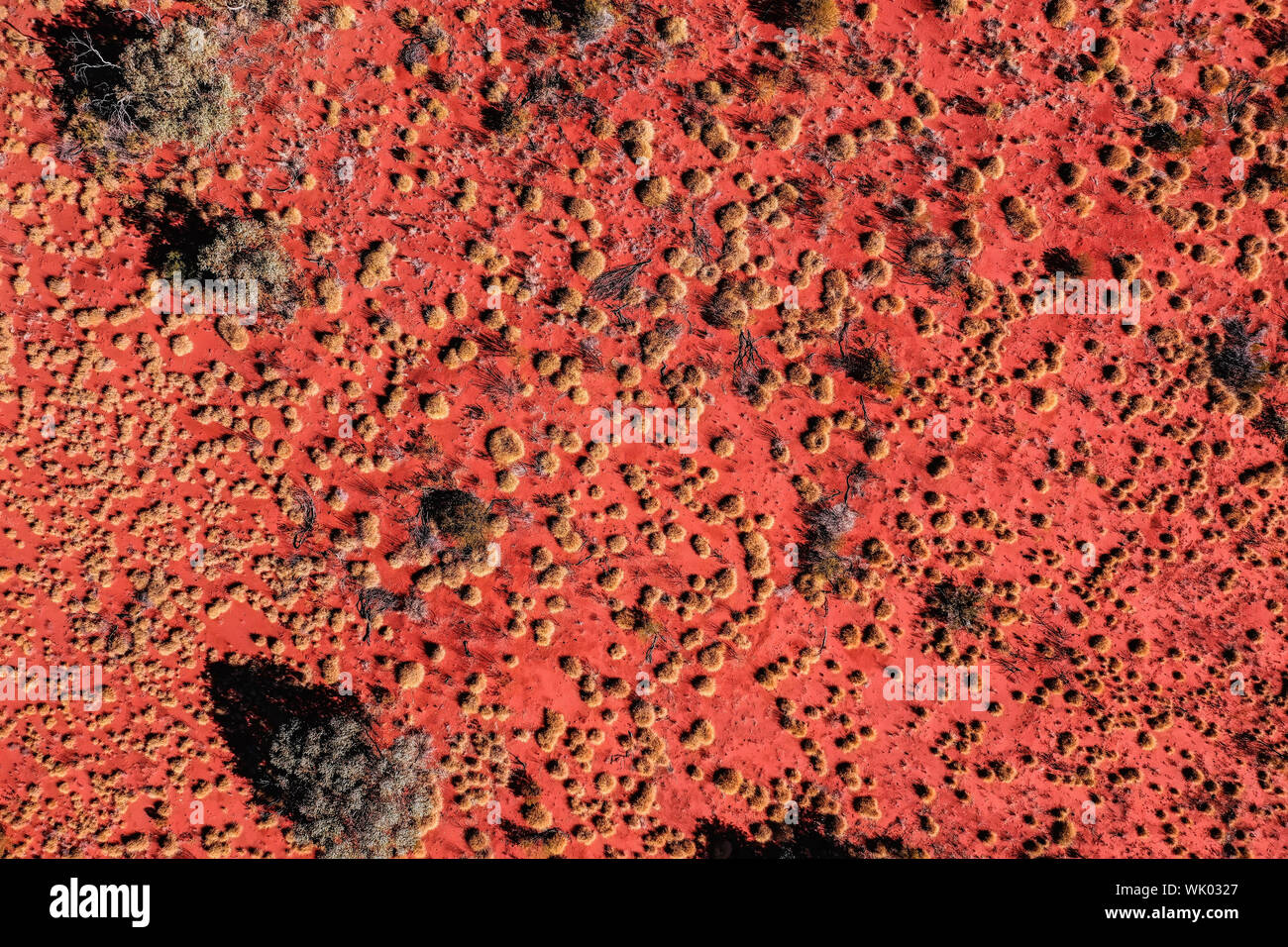 Arid Land Luftaufnahme von Zentral Australien Stockfoto
