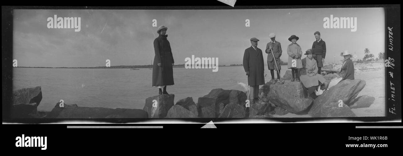 Einlass, Florida Winter, Familie Stockfoto