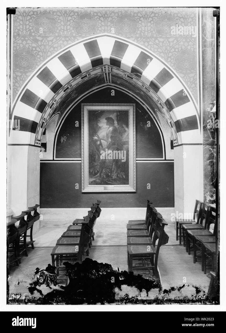 In St. Geo. Kirche, d. h., St. George's Kirche, Blick auf Gemälde von St. George Stockfoto