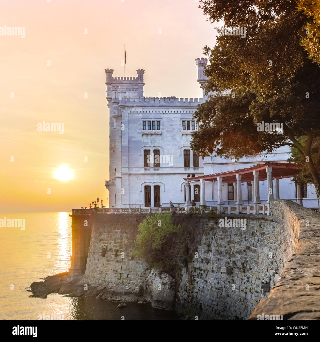 Schloss Miramare, Triest, Italien, Europa. Stockfoto