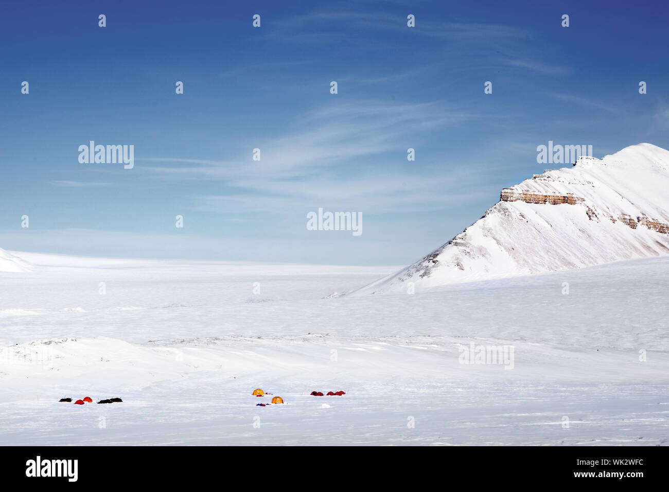 Winter Wildnis Expedition Stockfoto