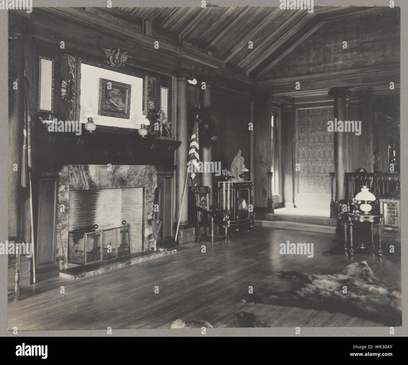 Innenraum der ein Zimmer am Sagamore Hill, Theodore Roosevelt's Country Home Stockfoto