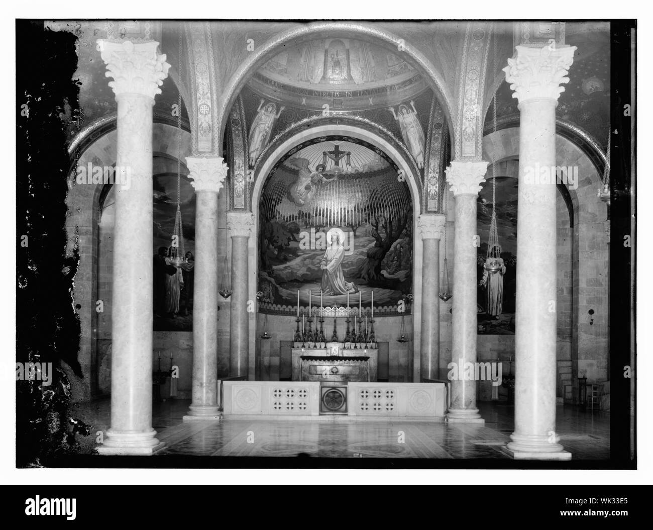 Innenraum der Basilika von Gethsemane (Kirche aller Nationen), Jerusalem. Stockfoto Innenraum der Basilika von Gethsemane (Kirche aller Nationen), Jerusalem. Stockfoto