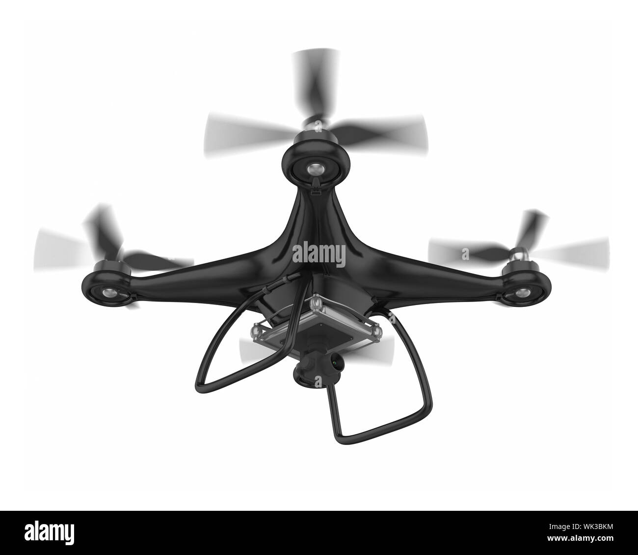 Drone Quadcopter isoliert Stockfoto